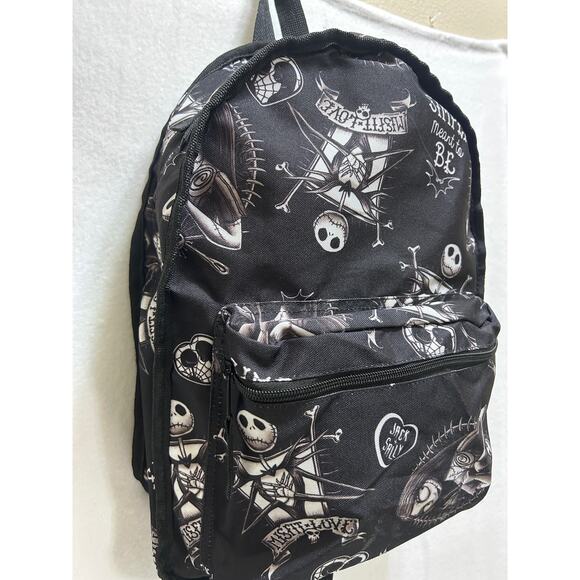 Disney Nightmare Before Christmas Flip Pak Reversible Backpack Jack & Sally Blk - Picture 2 of 10
